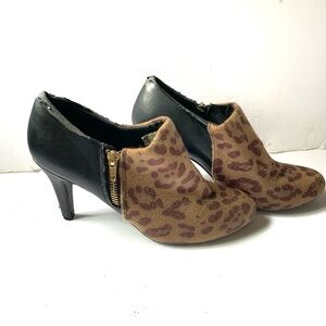 Leopard Print Heels Dexflex Comfort Size 8